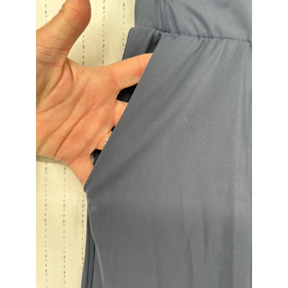 Libin Womens Pants Sz M Navy Joggers Pockets Athleisure Sporty Comfy Stretch Lux - Picture 3 of 10
